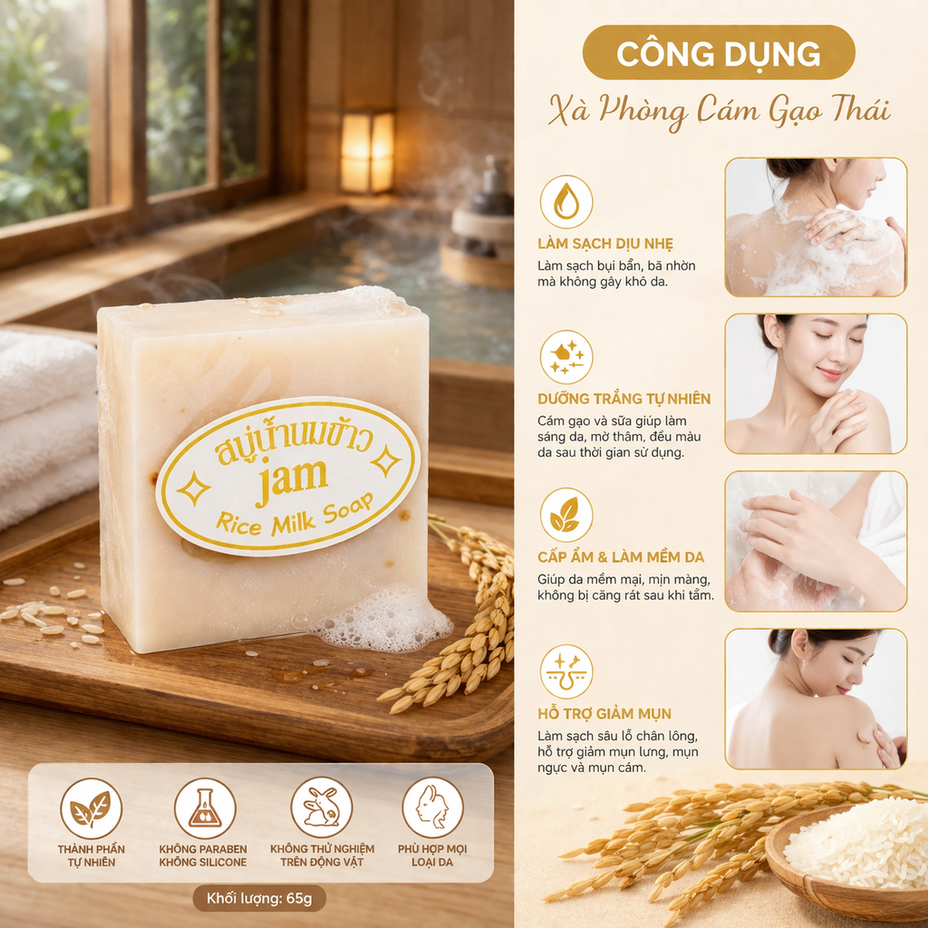 Xà Phòng Cám Gạo Thái Lan - 65g