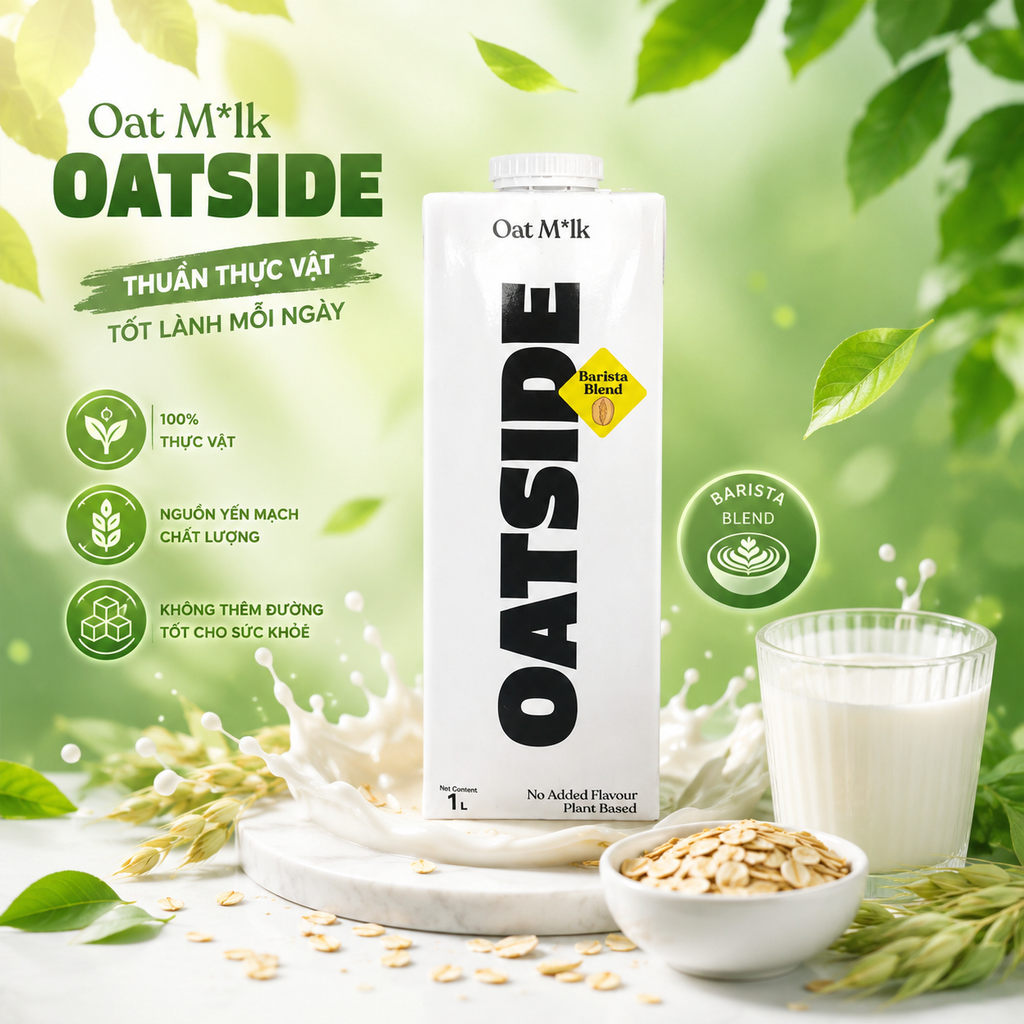 Sữa Yến Mạch Oatside Barista Blend 1 Lít