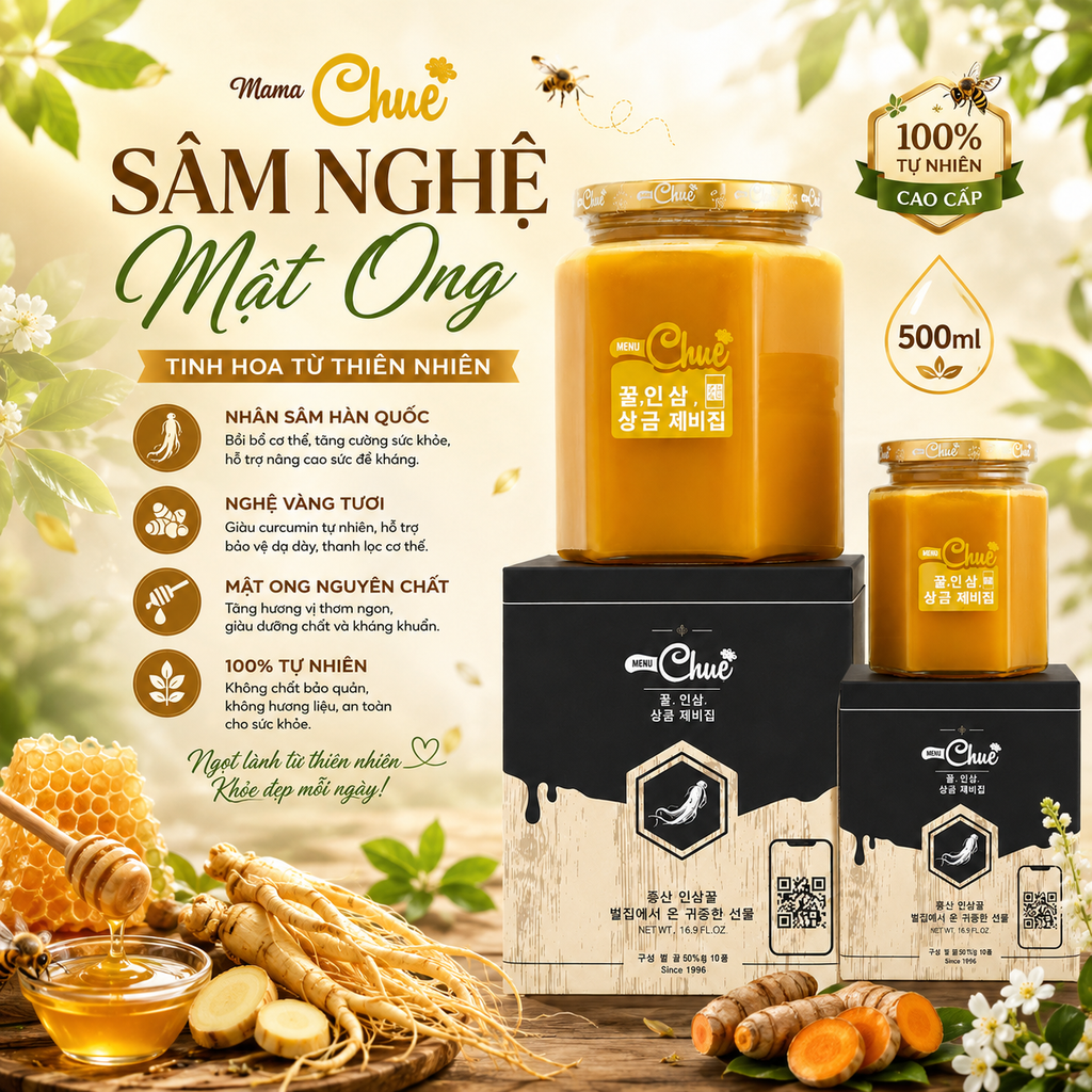 Sâm Nghệ Mật Ong Mama Chue - 500ml