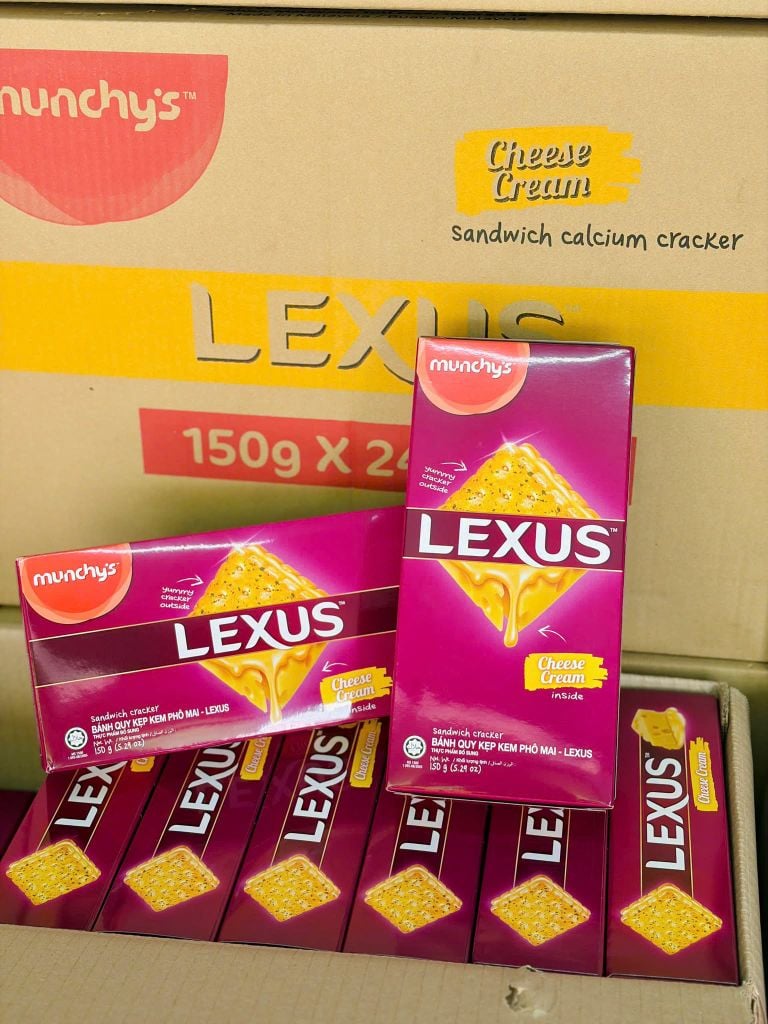 Bánh Quy Kẹp Kem Lexus Vị Phô Mai - Hộp 150g
