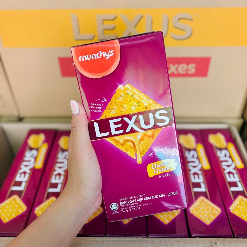 Bánh Quy Kẹp Kem Lexus Vị Phô Mai - Hộp 150g
