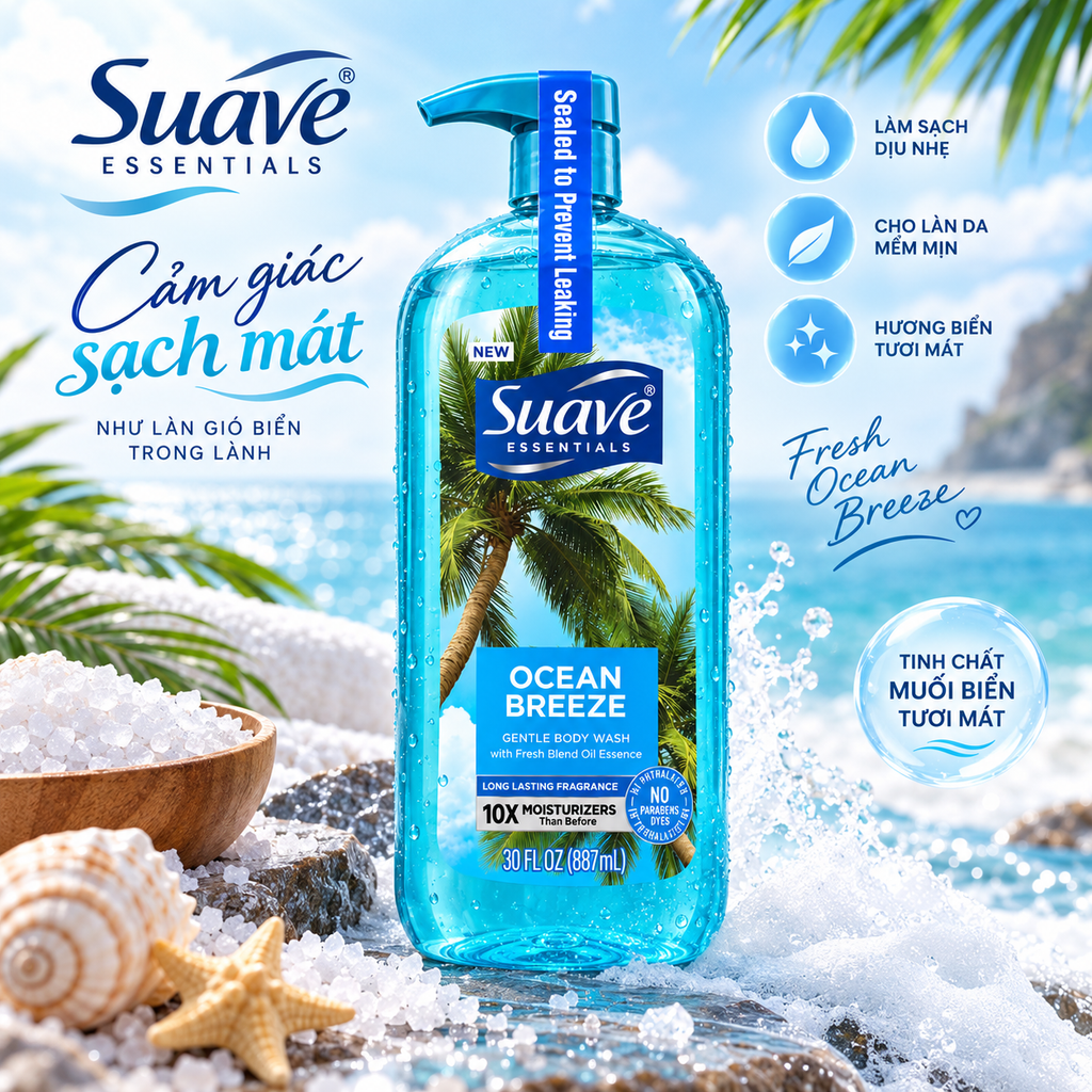 Sữa Tắm Suave Essentials - 887ml