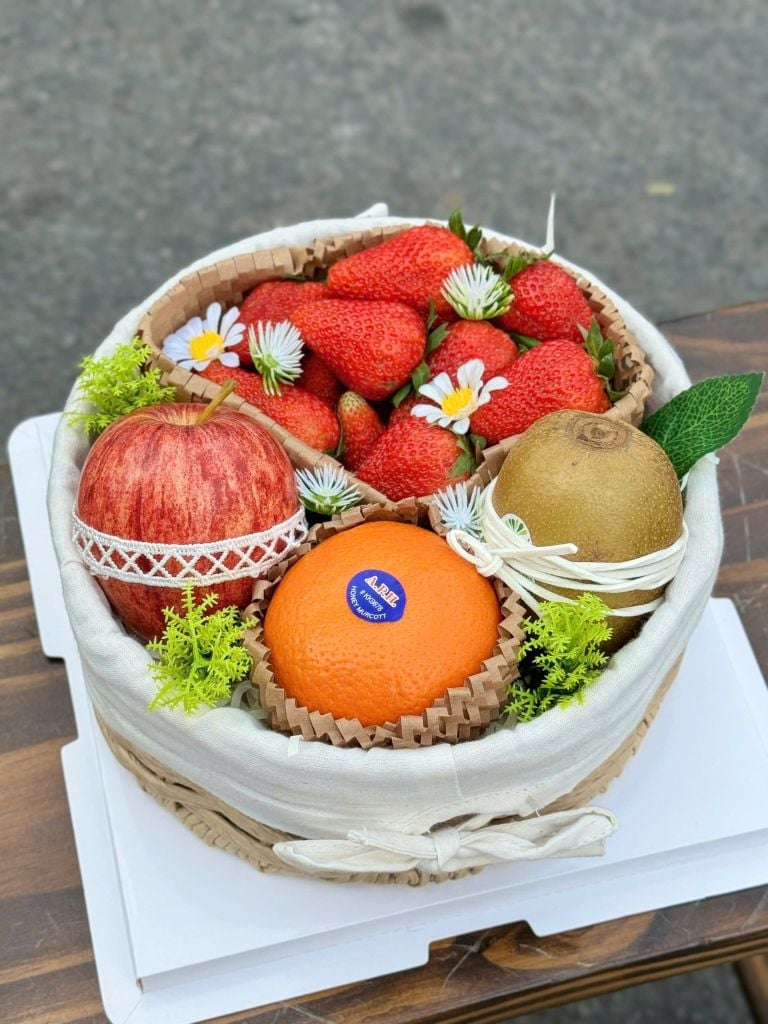Set Quà Trái Cây Sinh Nhật - Set Quà Bánh Kem Ngọt Ngào