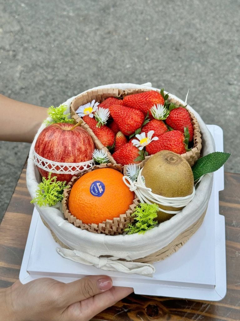 Set Quà Trái Cây Sinh Nhật - Set Quà Bánh Kem Ngọt Ngào