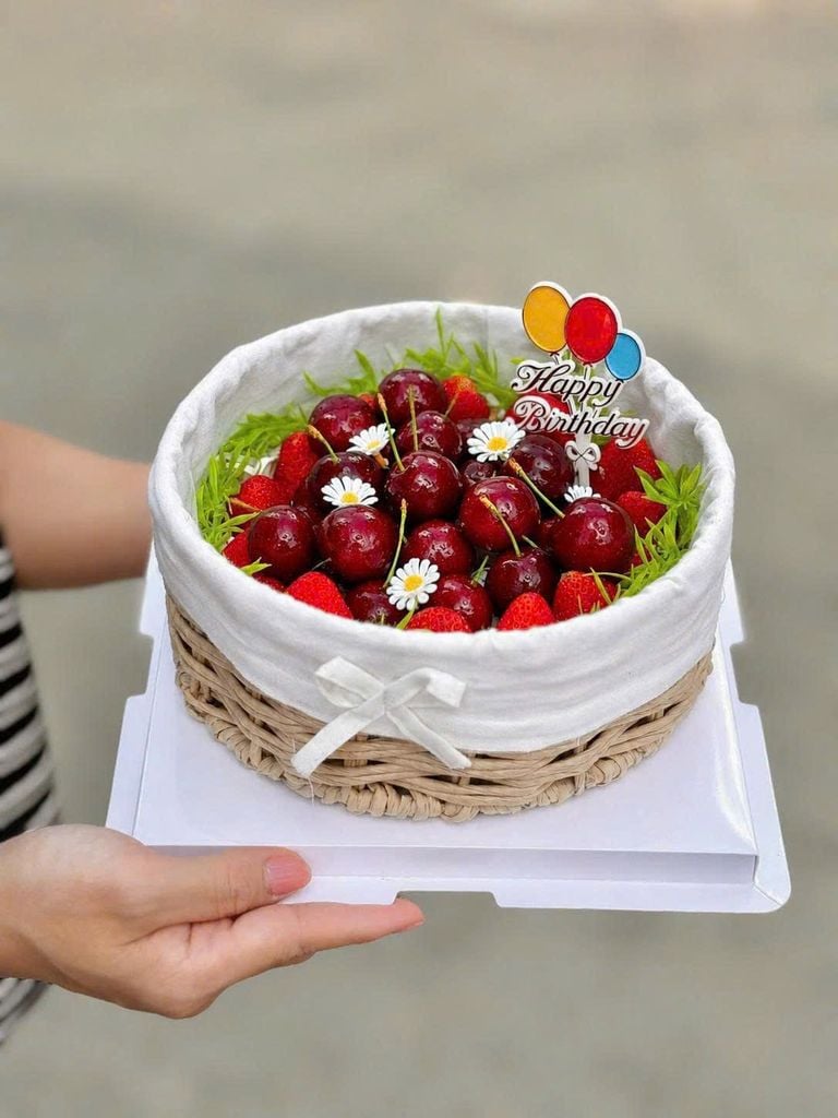 Set Quà Trái Cây Sinh Nhật - Set Quà Bánh Kem Tinh Tế