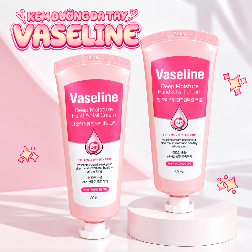 Kem Dưỡng Da Tay & Móng Cấp Ẩm Da Vaseline 24H