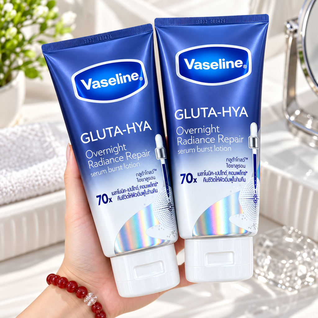 Dưỡng Thể Vaseline 70X Ban Đêm Overnight Radiance Repair - 300ml
