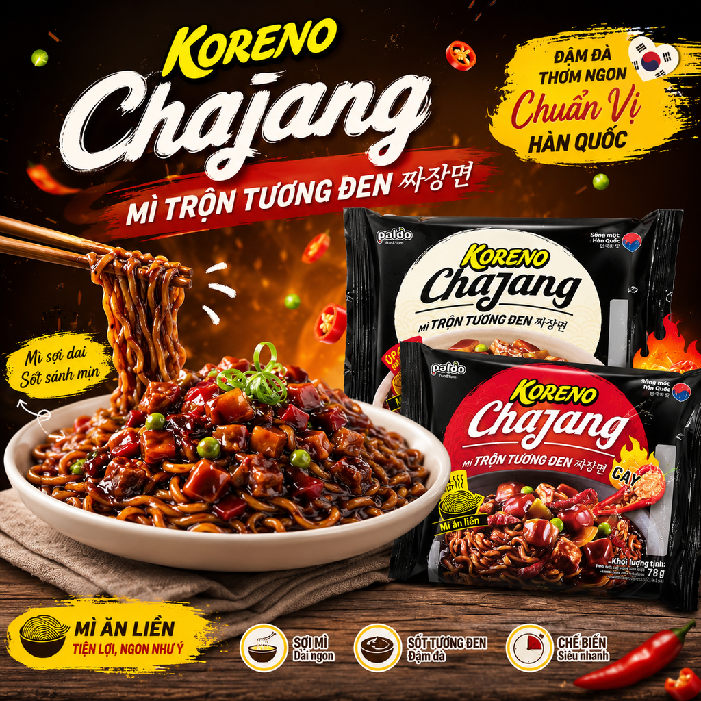 Mì Trộn Tương Đen Koreno Chajang - 78g