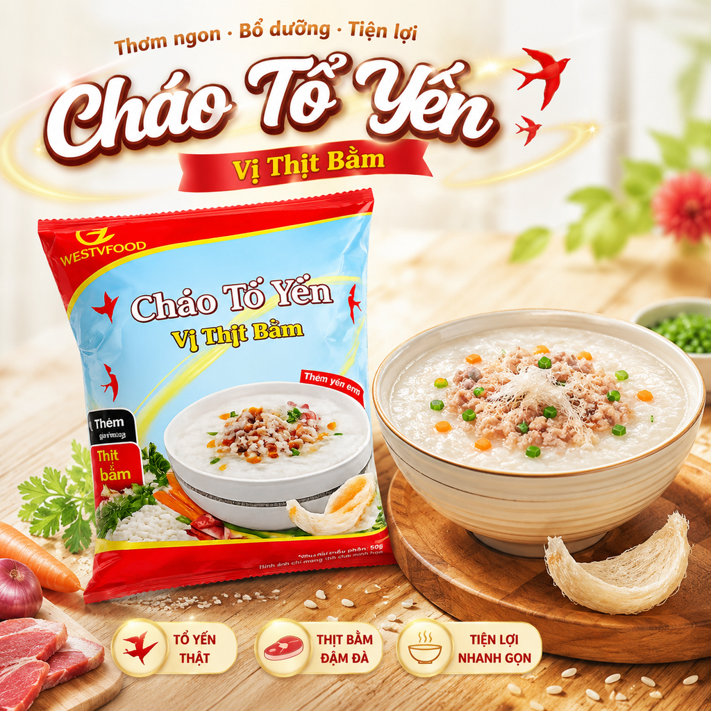 Cháo Tổ Yến Vị Thịt Bằm - 50g