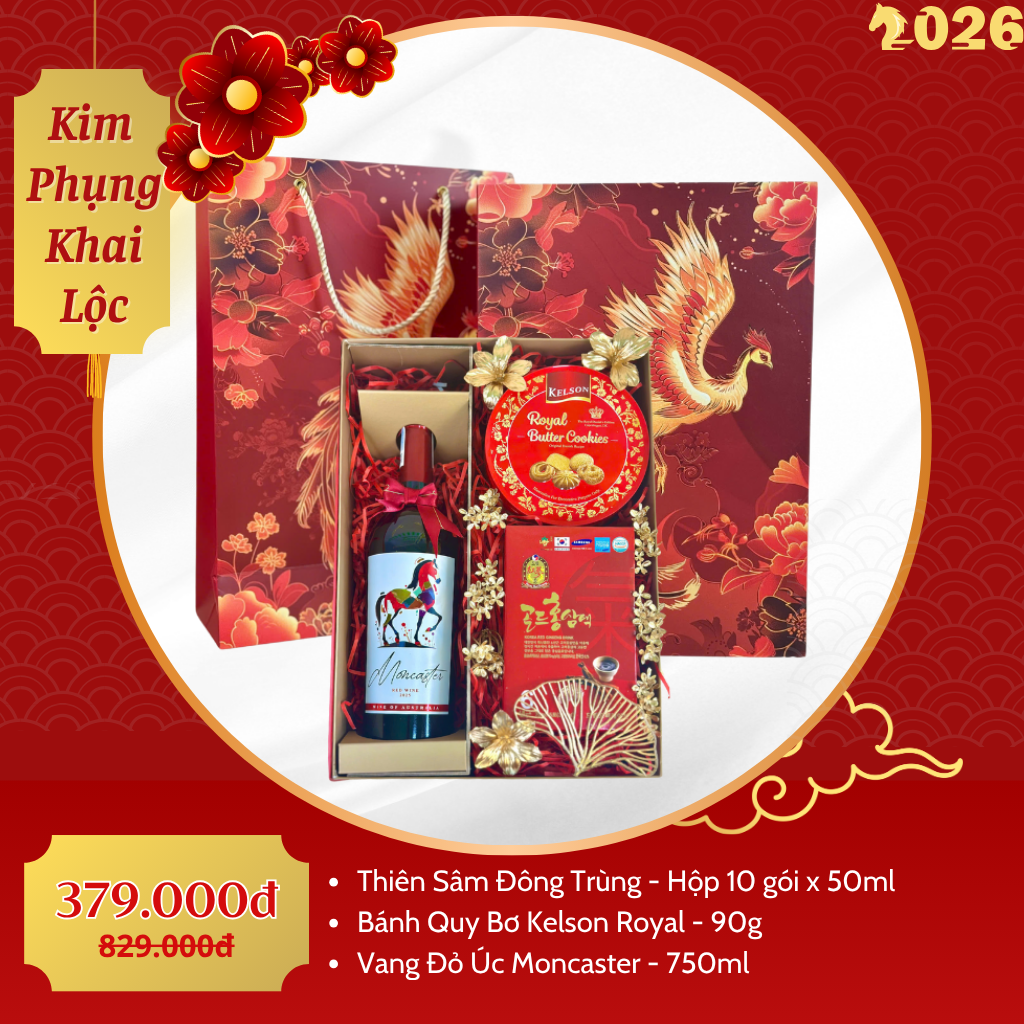Hộp Quà Tết Cao Cấp 2026 – Kim Phụng Khai Lộc