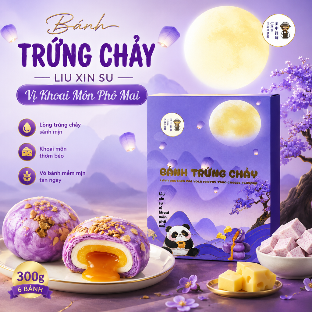 Bánh Trứng Chảy Liu Xin Su Vị Khoai Môn Phô Mai - 300g