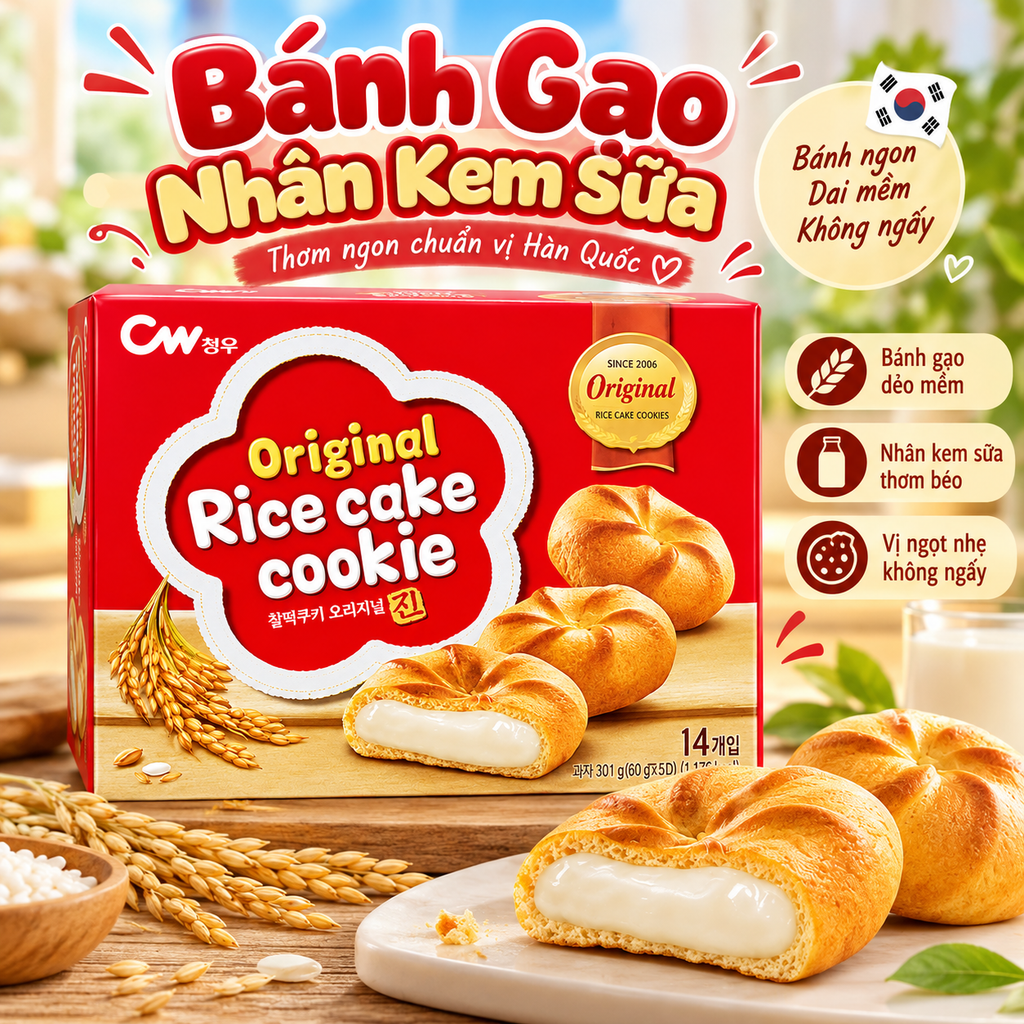Bánh Quy CW Original Rice Cake - Hộp 258g