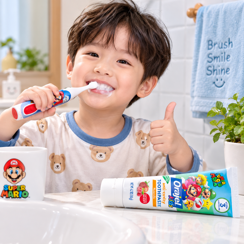 Kem Đánh Răng Orajel Kids Super Mario - 119g