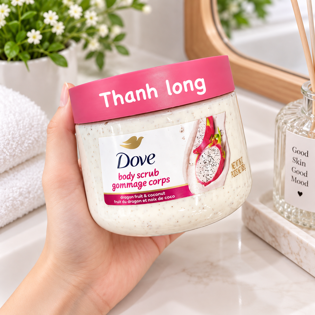 Tẩy Tế Bào Chết Dove Thanh Long & Dừa - 425g