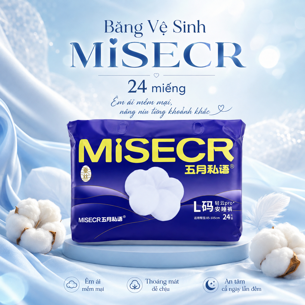 Băng Vệ Sinh Misecr - 24 Miếng