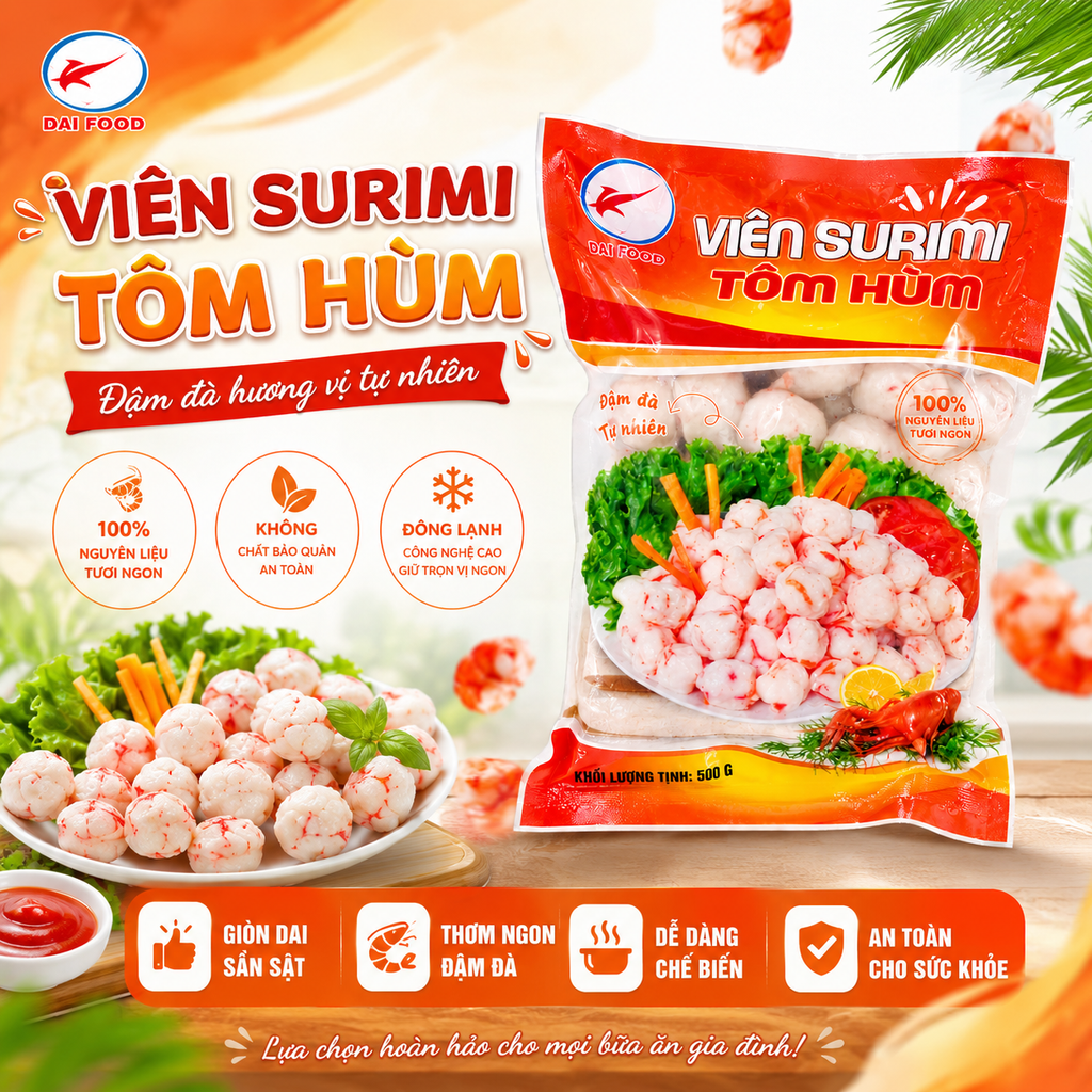 Tôm Hùm Viên Surimi DafuFood - 500g