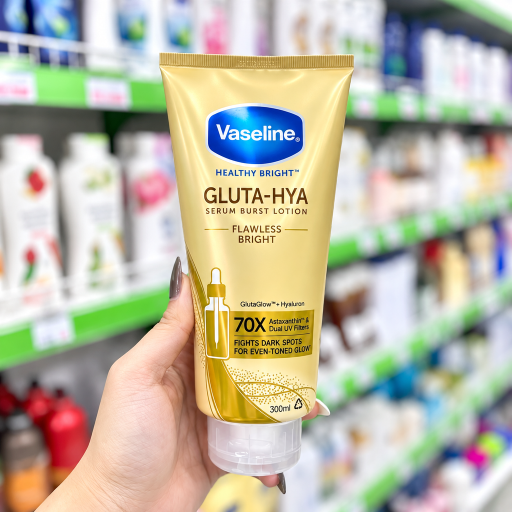 Dưỡng Thể Vaseline Gluta Hya 70X Màu Sữa - 300ml