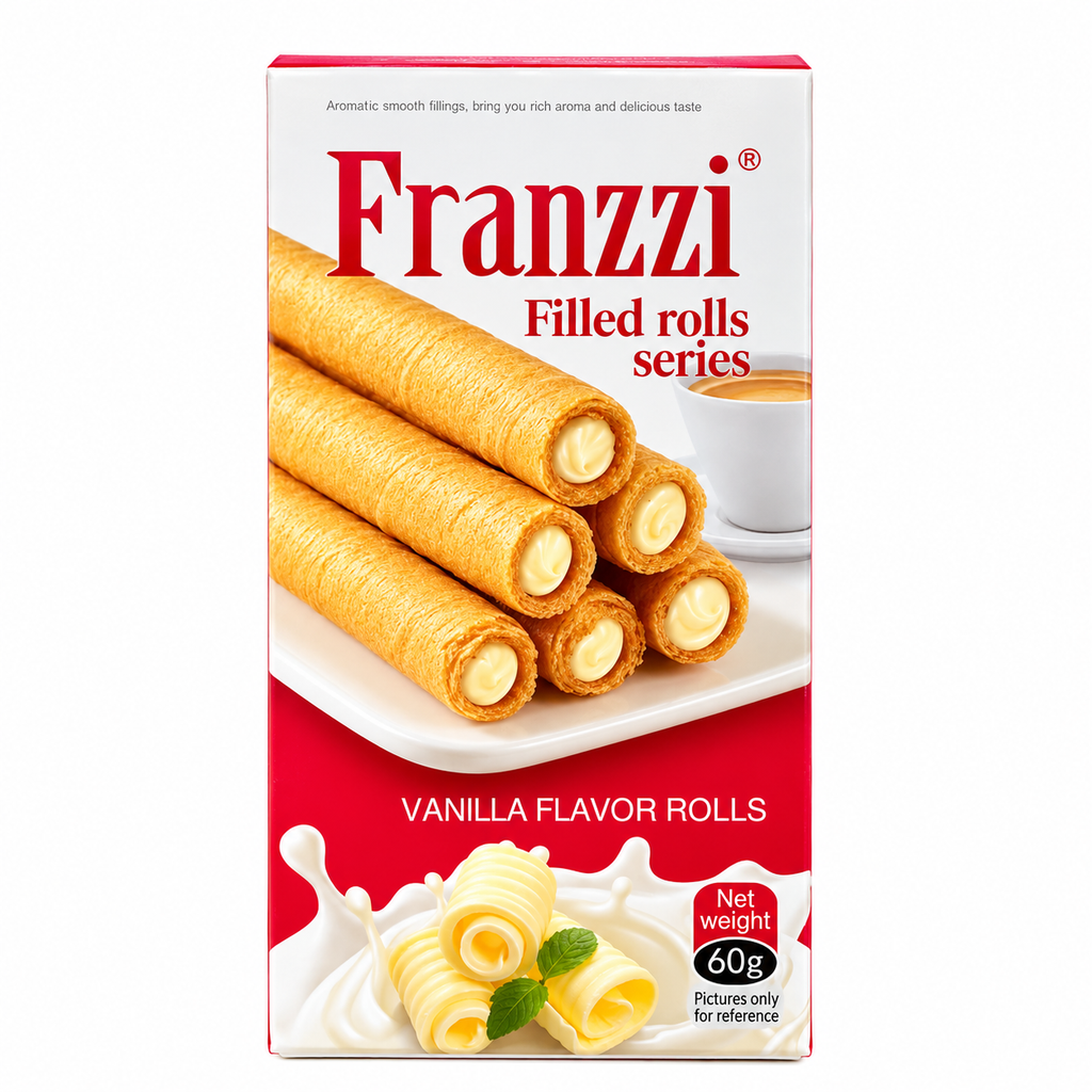 Bánh Franzzi Cuộn Nhân Kem - Hộp 60g