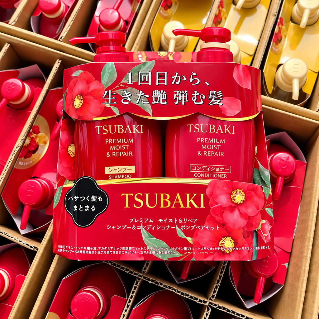 Bộ Gội Xả Tsubaki Premium Phục Hồi & Cấp Ẩm Tóc Khô Xơ - 450ml X 2 Chai