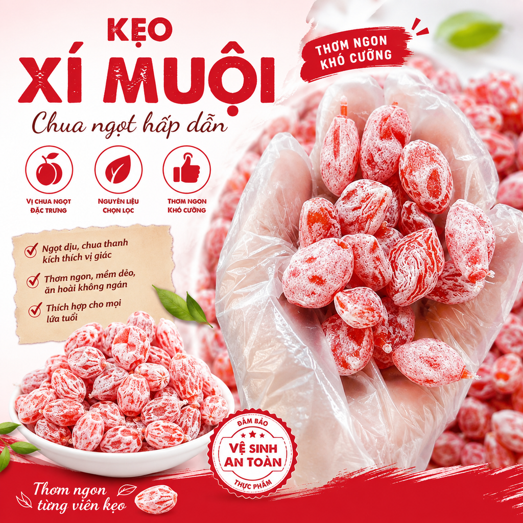 Xí Muội Hồng Đào Gia Hưng - 500g