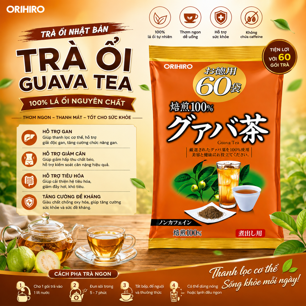 Trà Ổi Orihiro Nhật Trà Ổi Orihiro Nhật Bản - 60 Gói
