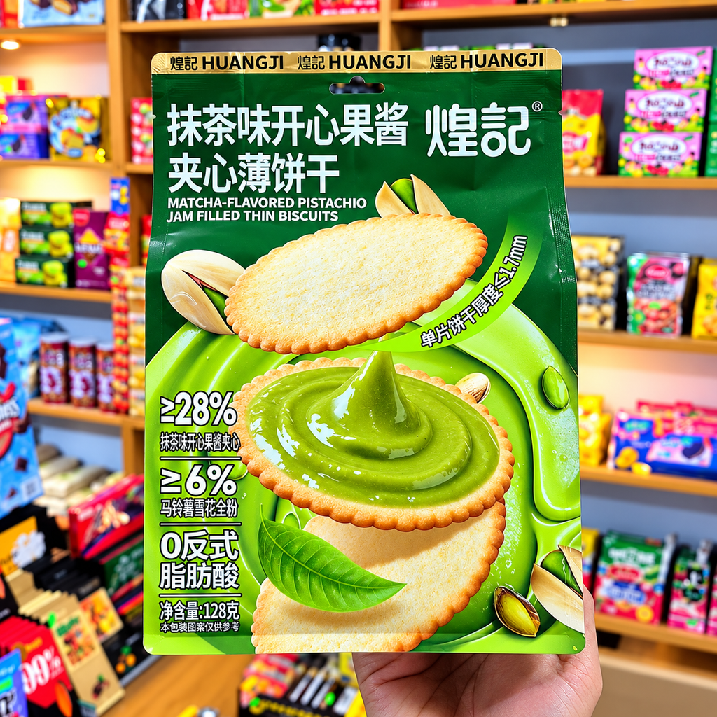 Bánh Quy Kẹp Kem HuangJi - Gói 128g