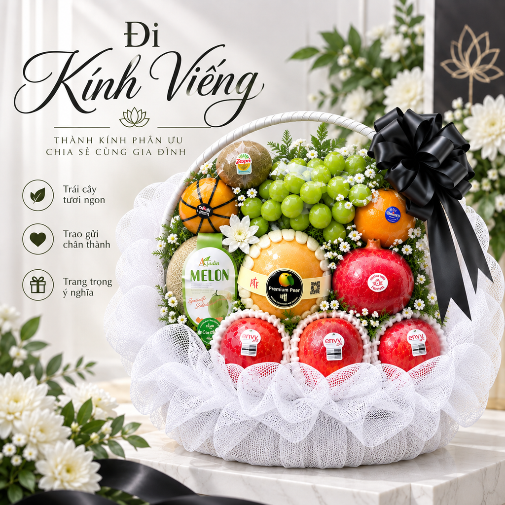 Giỏ quà tặng trái cây kính viếng