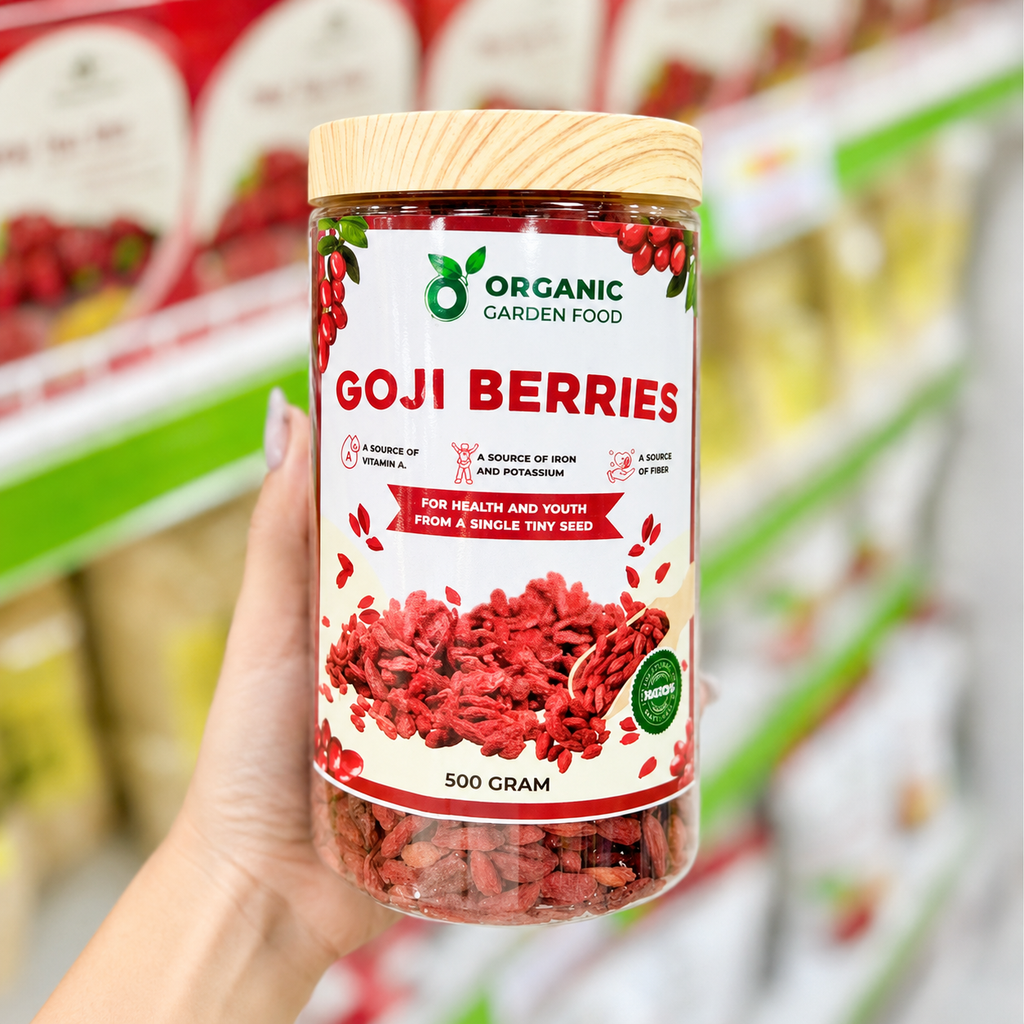 Hạt Kỷ Tử Organic Garden Food 500g - Tặng kèm Yến Mạch Úc Garden Food  - 250g