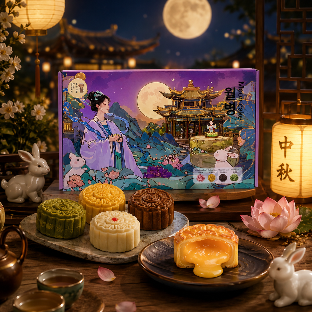 Bánh Trung Thu 4 Vị Mooncake - Hộp 8 cái