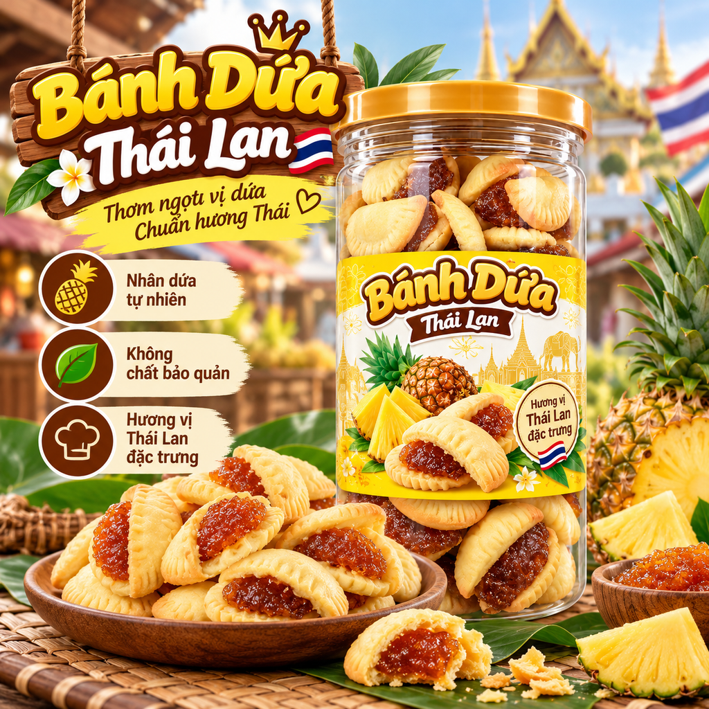 Bánh Khóm Sò Thái Lan - 300g