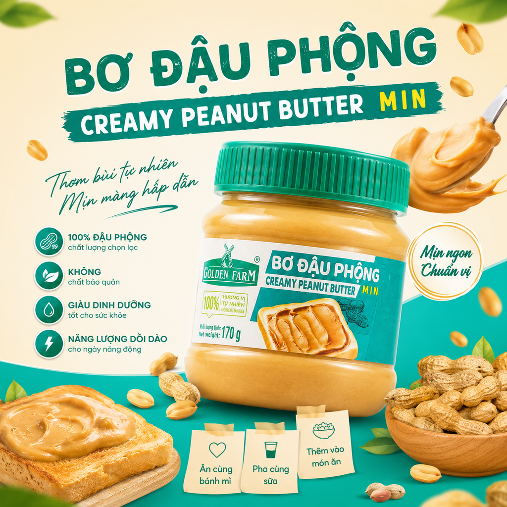 Hộp Bơ Golden Farm - 170g