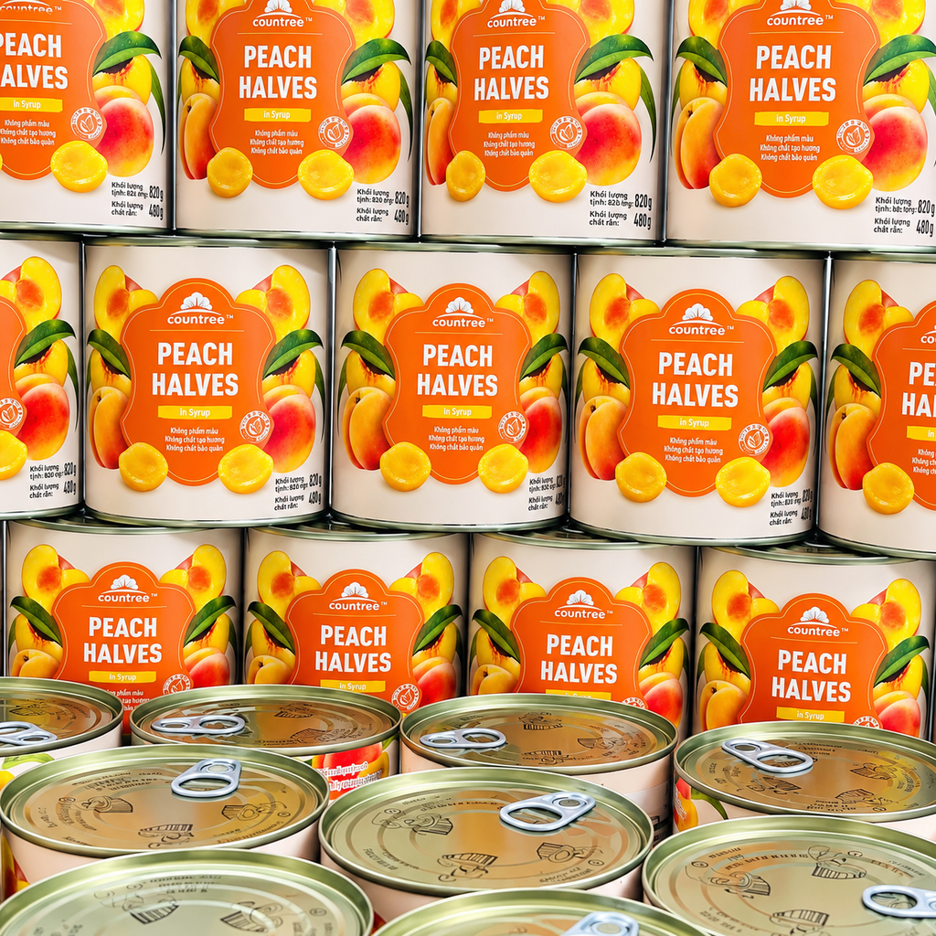 Đào Ngâm Giòn Ngọt Countree - 820g