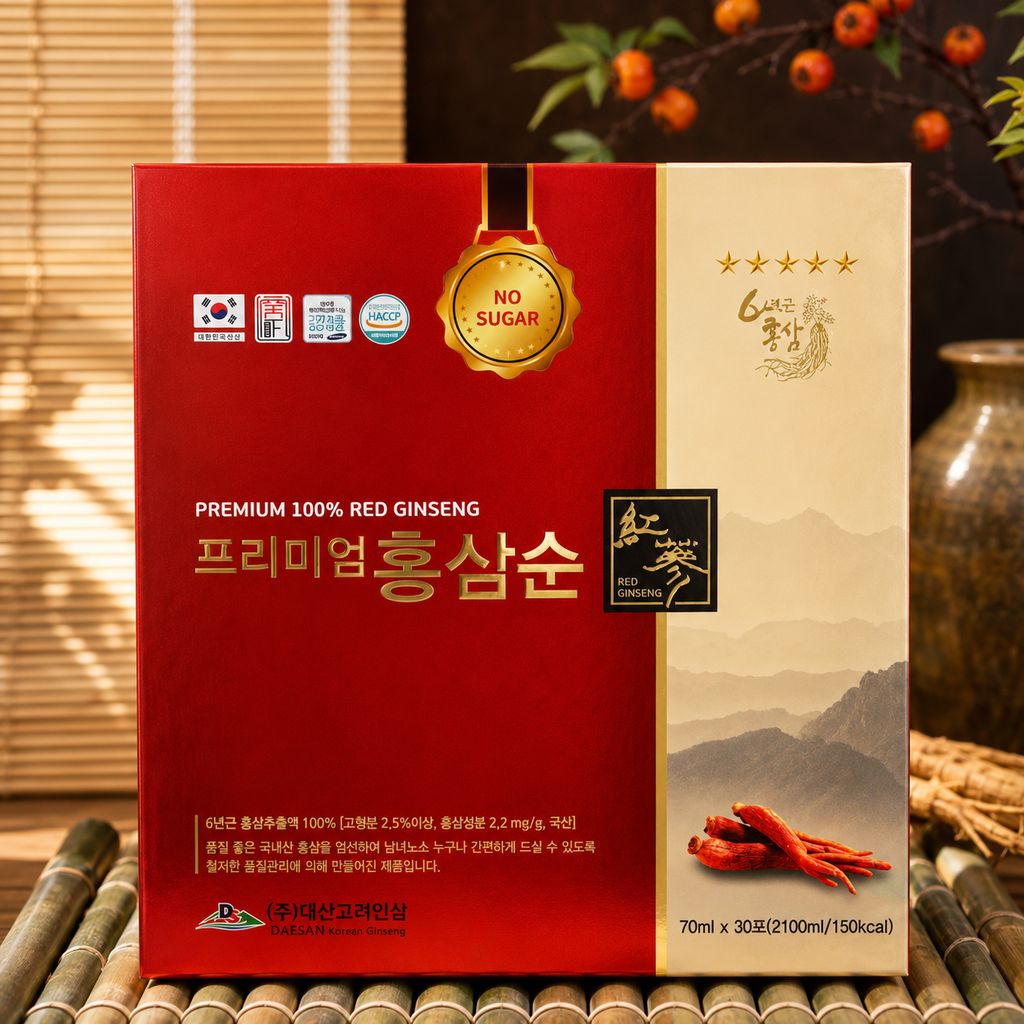 Nước Hồng Sâm Premium Không Đường - 70ml x 30 Gói