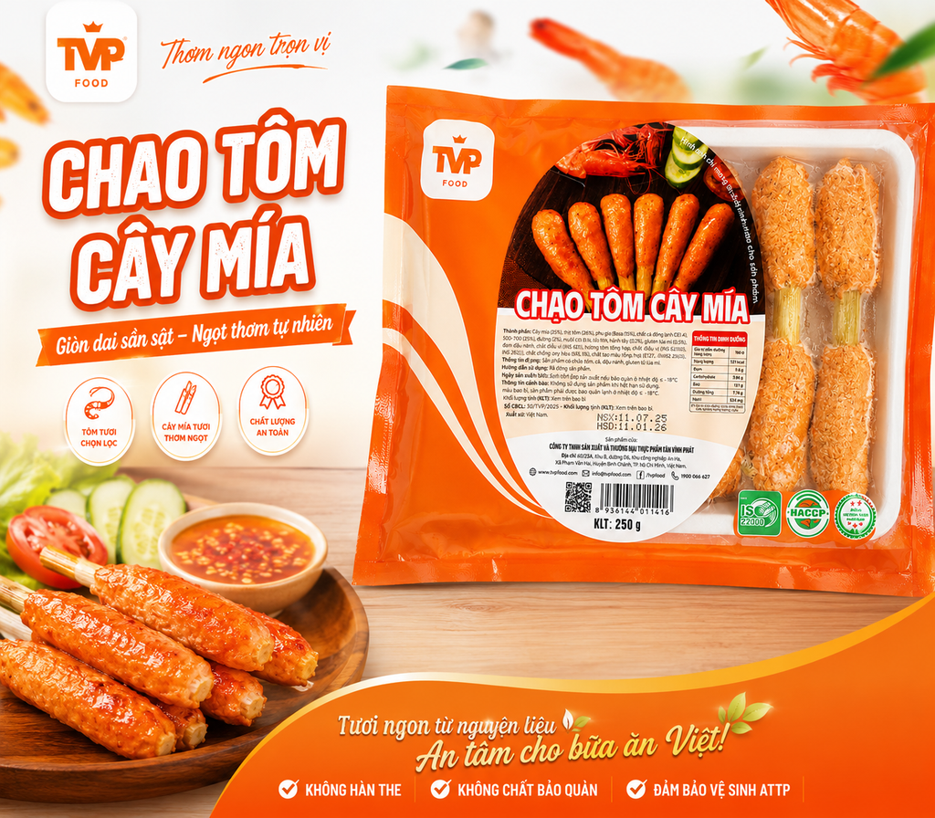 Chạo Tôm Cây Mía TVP Food - 250g