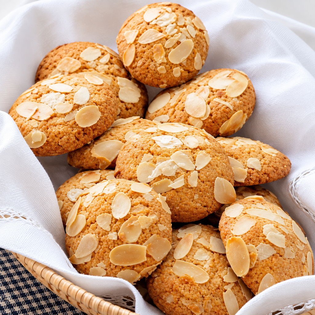Bánh Quy Hạnh Nhân A-Taste Almond & Sesame Pastry - Hộp Thiếc 600g