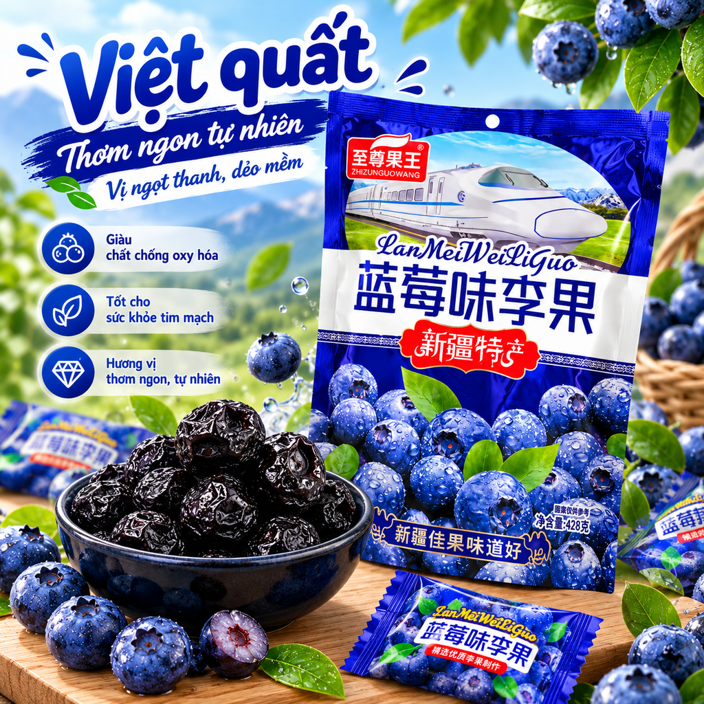 Ô Mai LanMeiLiGuo Việt Quất - Gói 428g