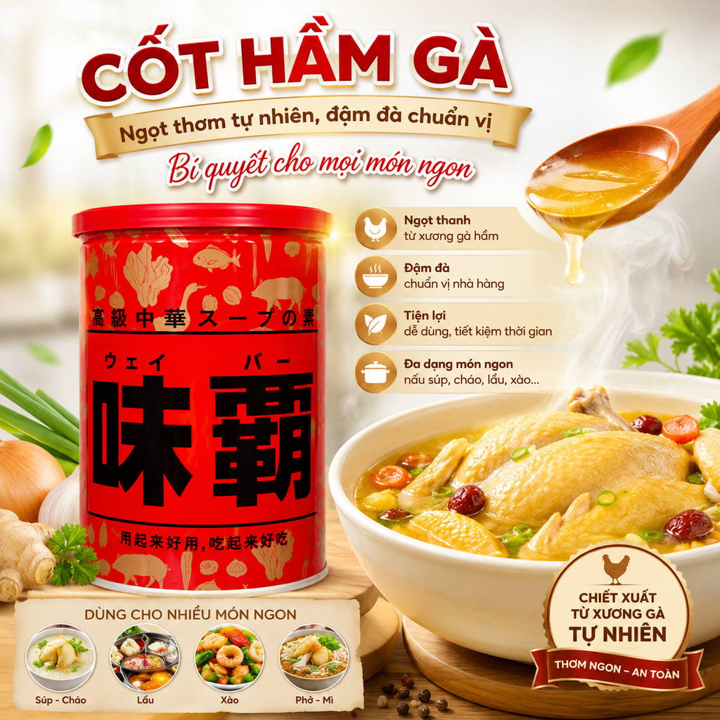 Nước Cốt Gà Kakome Nhật Bản -  Hộp 1kg