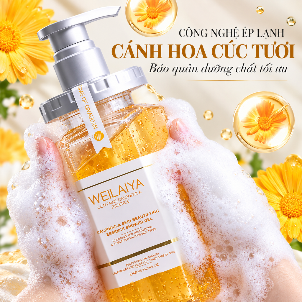 Sữa Tắm Trắng Da Weilaiya Hoa Cúc - 450ml