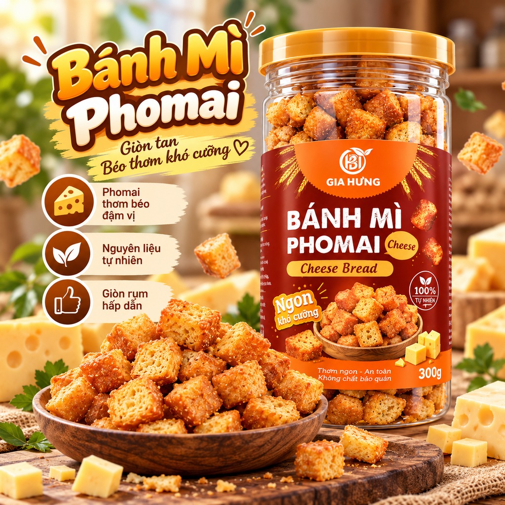 Bánh Mì Phô Mai Gia Hưng - 500g