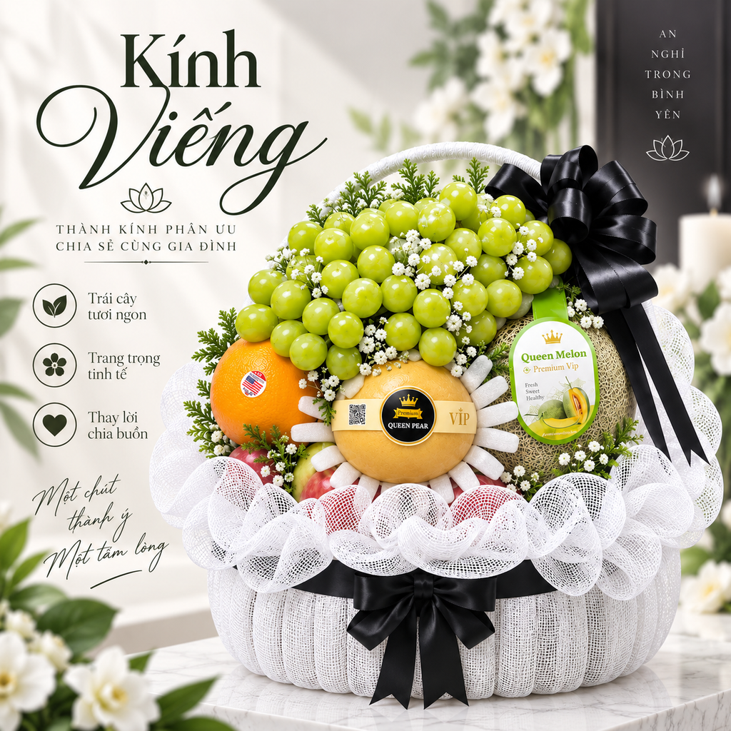 Giỏ trái cây kính lễ chia buồn