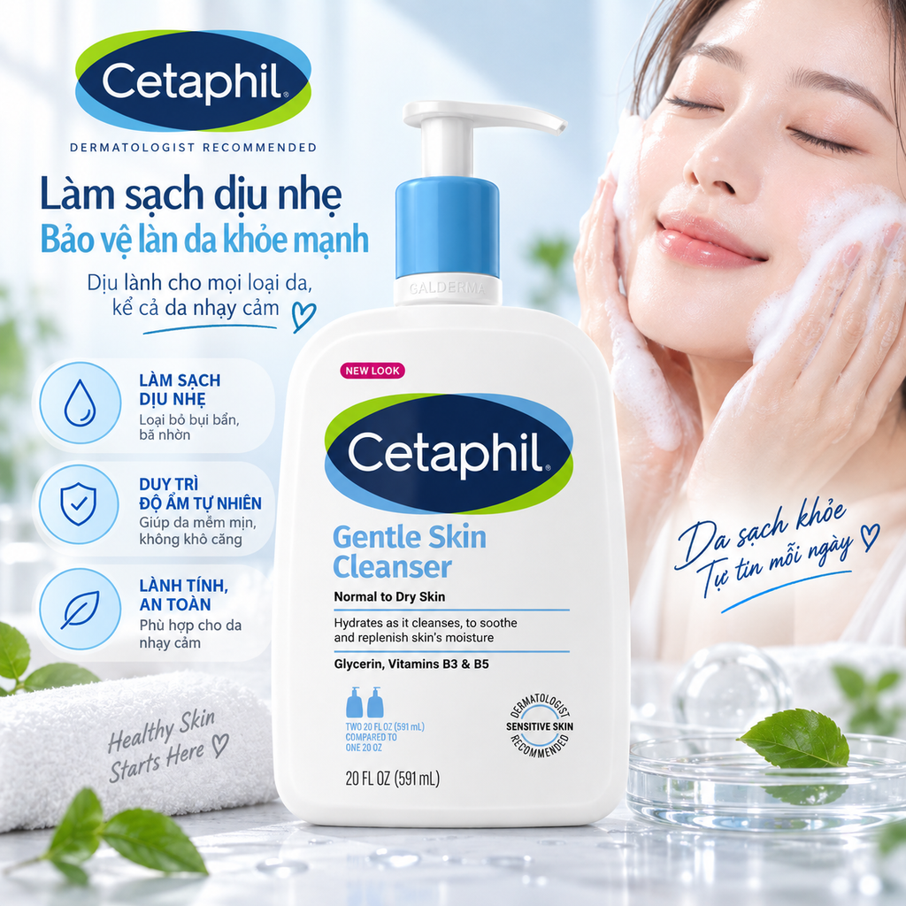Sữa Rửa Mặt Cetaphil Gentle Skin Cleanser - 591ml