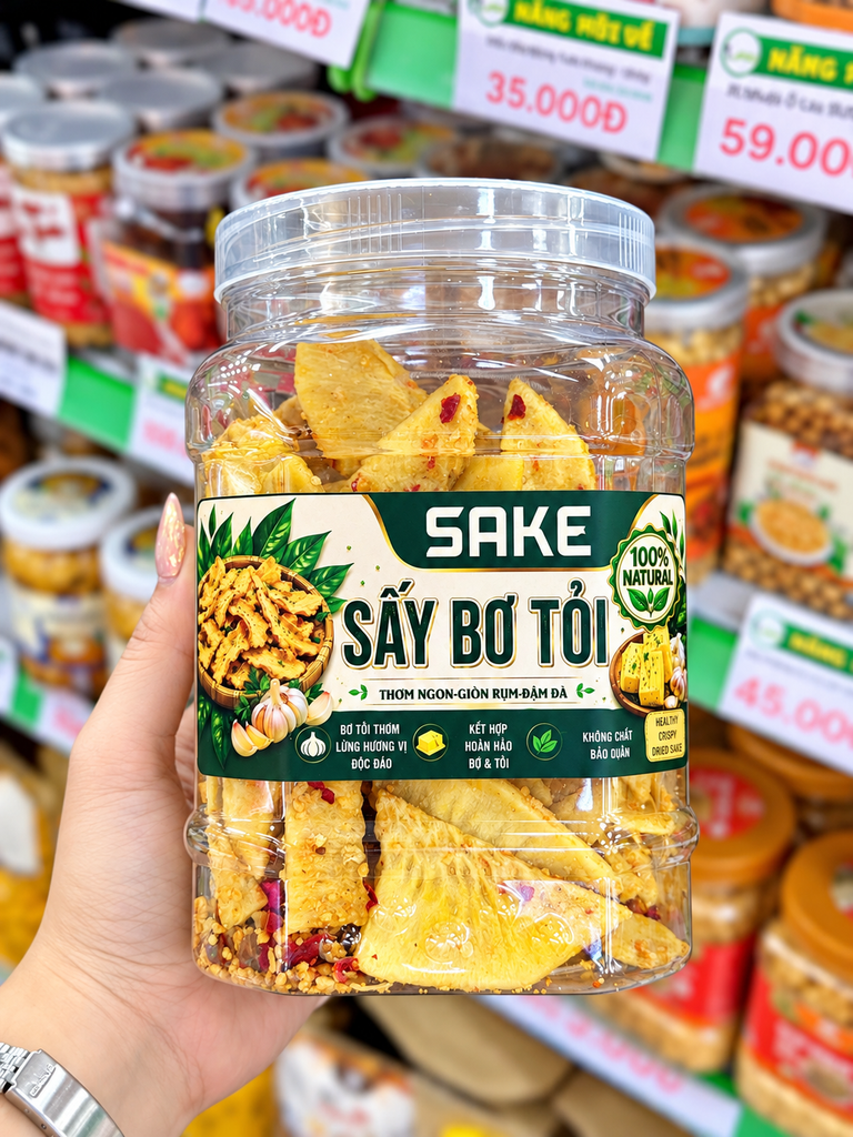 Sake Sấy Bơ Tỏi - 400g