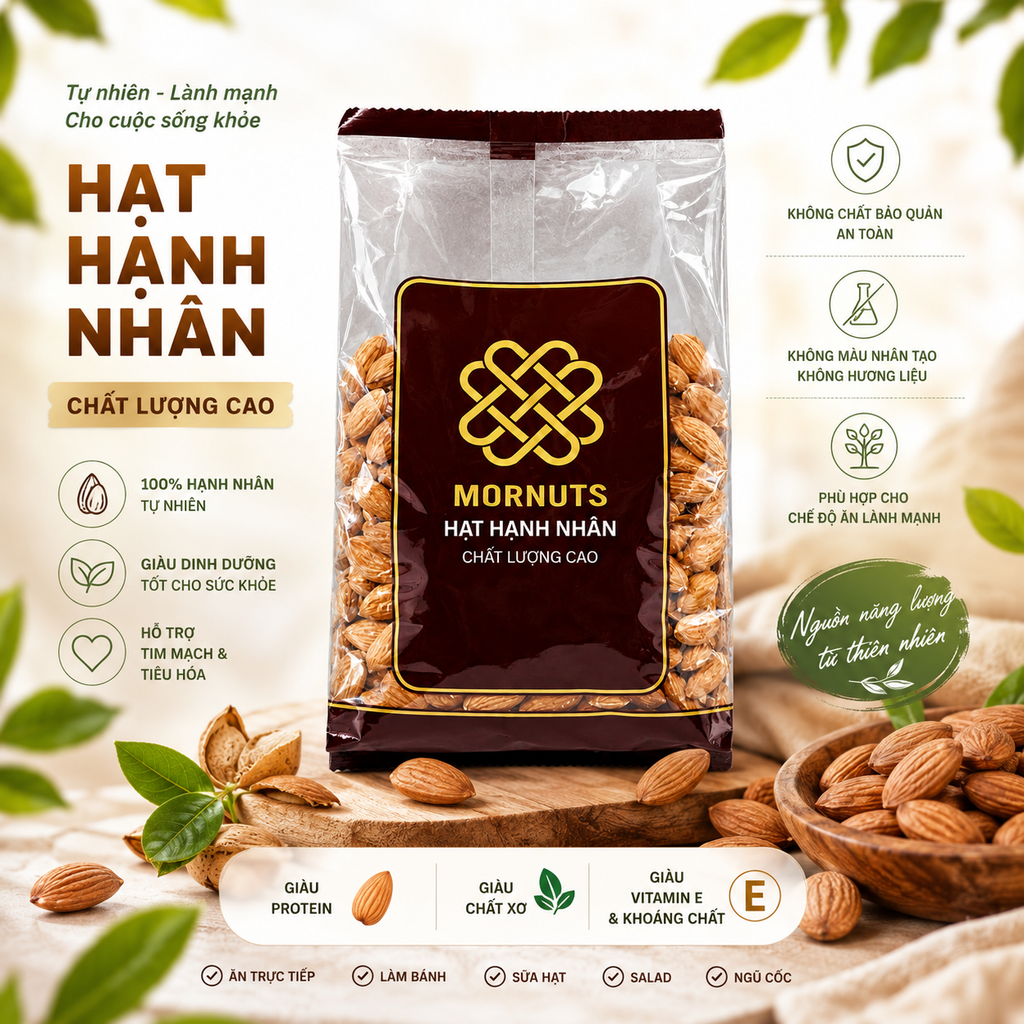 Hạnh Nhân Sấy Mornuts - 500g