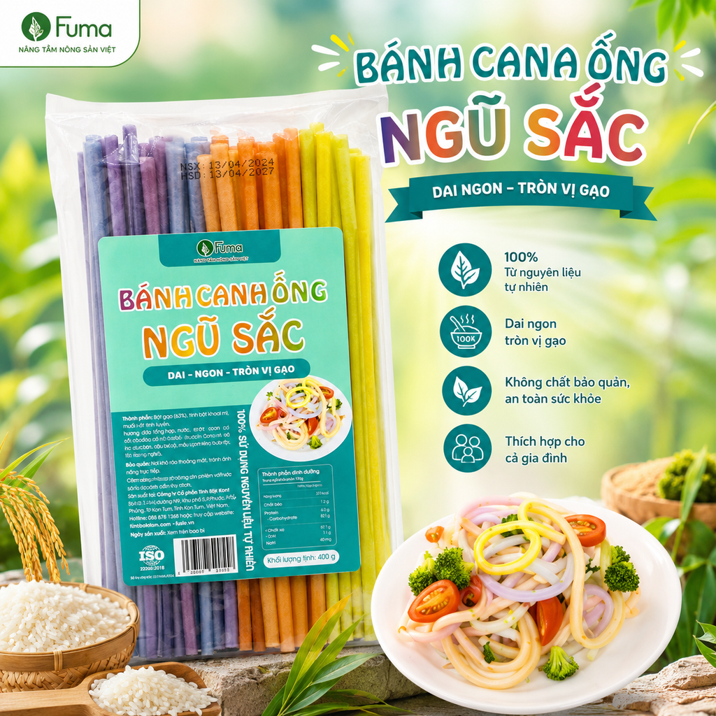 Bánh Canh Ống Ngũ Sắc Fuma - 400g
