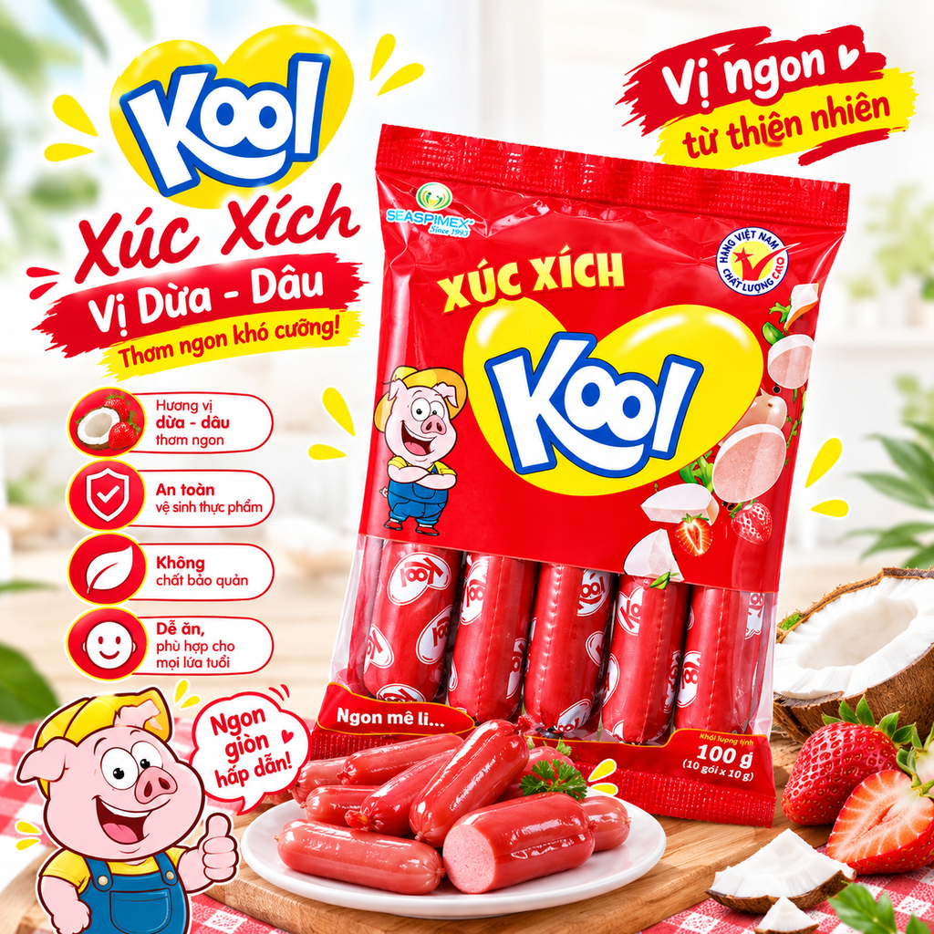 Xúc Xích Heo Kool Seaspimex - 100g