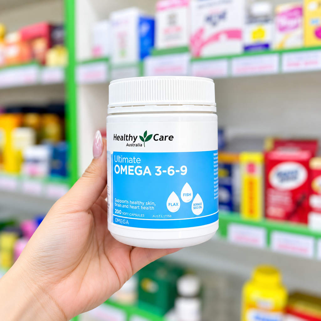 Viên Uống Dầu Cá Bổ Sung Omega 3 - 6 - 9 Healthy Care - 200 Viên