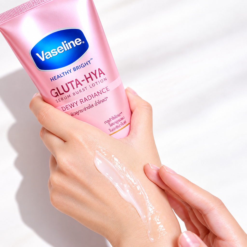 Dưỡng Thể Vaseline Dewy Radiance Hồng 70X - 300ml