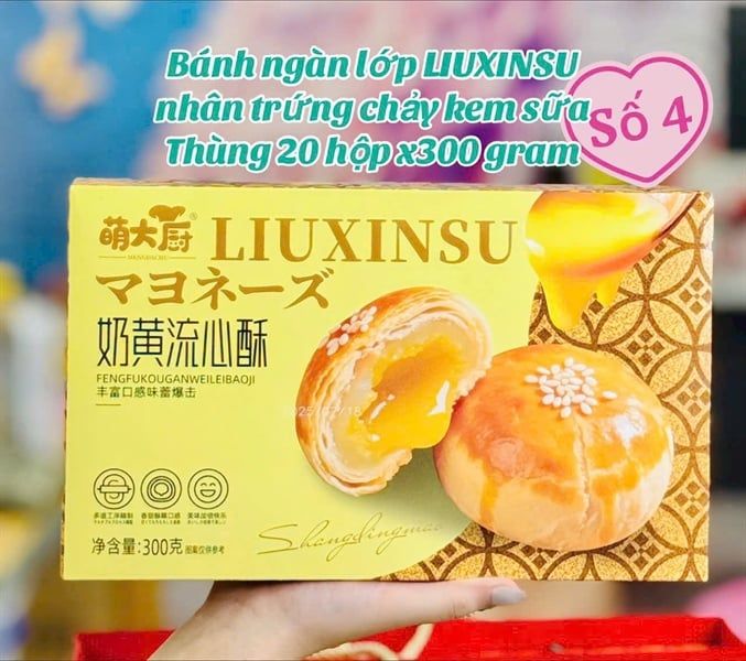 Bánh Liuxinsu Nhân Trứng Chảy Kem Sữa - 300g