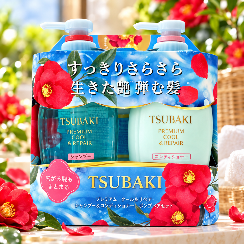 Bộ Gội Xả Tsubaki Premium Nhật Bản - 450ml x 2 chai