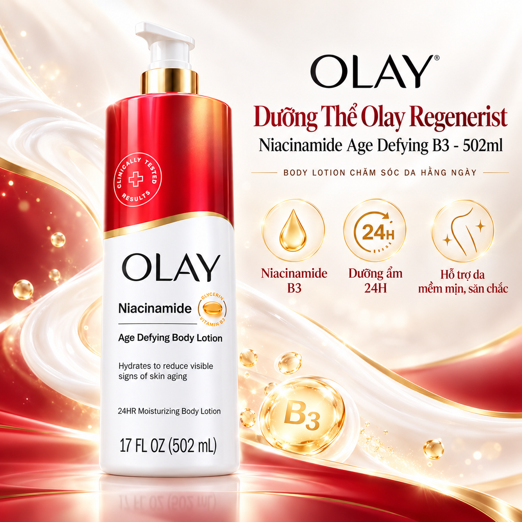 Dưỡng Thể Olay Regenerist Niacinamide Age Defying B3 - 502ml